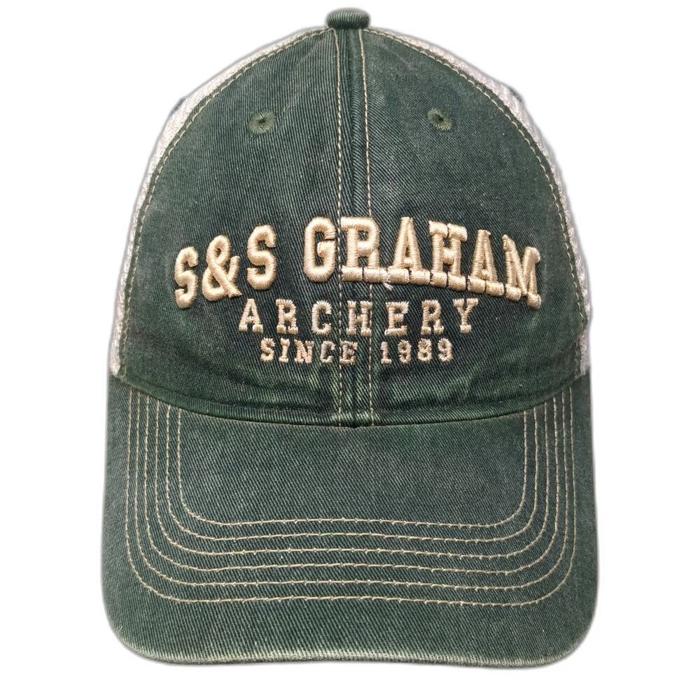 Legacy S&S Graham Archery Since 1989 Trucker Hat Green OSFM Mesh Back Snapback
